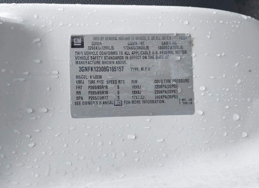 Photo 9 of 2008 Chevrolet Avalanche 1500 LT (VIN 3GNFK12308G165157)