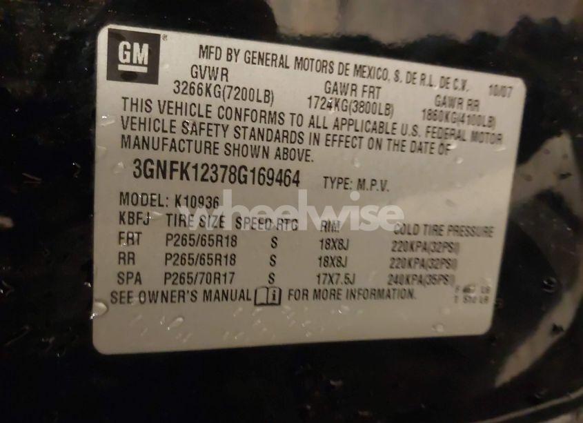 Photo 9 of 2008 Chevrolet Avalanche 1500 LT (VIN 3GNFK12378G169464)