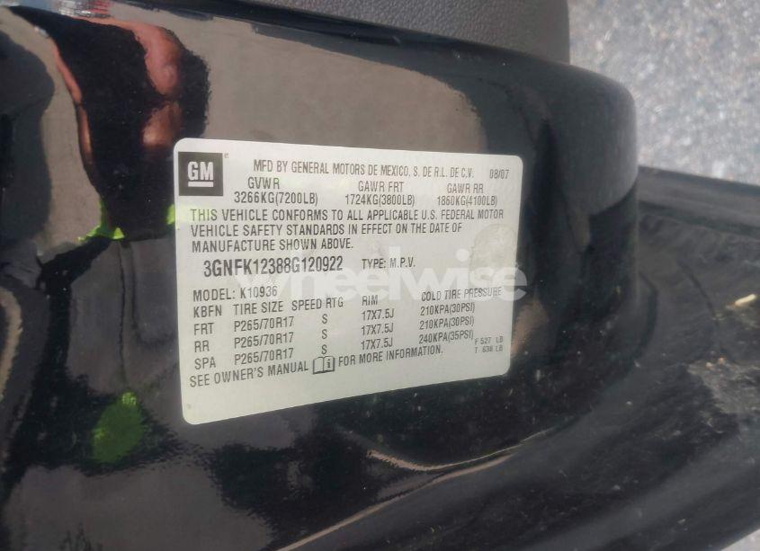 Photo 9 of 2008 Chevrolet Avalanche 1500 LT (VIN 3GNFK12388G120922)