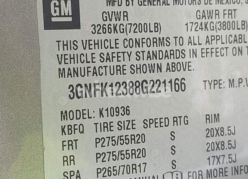 Photo 9 of 2008 Chevrolet Avalanche 1500 LTZ (VIN 3GNFK12388G221166)