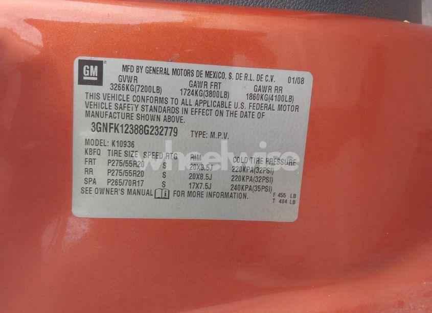 Photo 9 of 2008 Chevrolet Avalanche 1500 LTZ (VIN 3GNFK12388G232779)