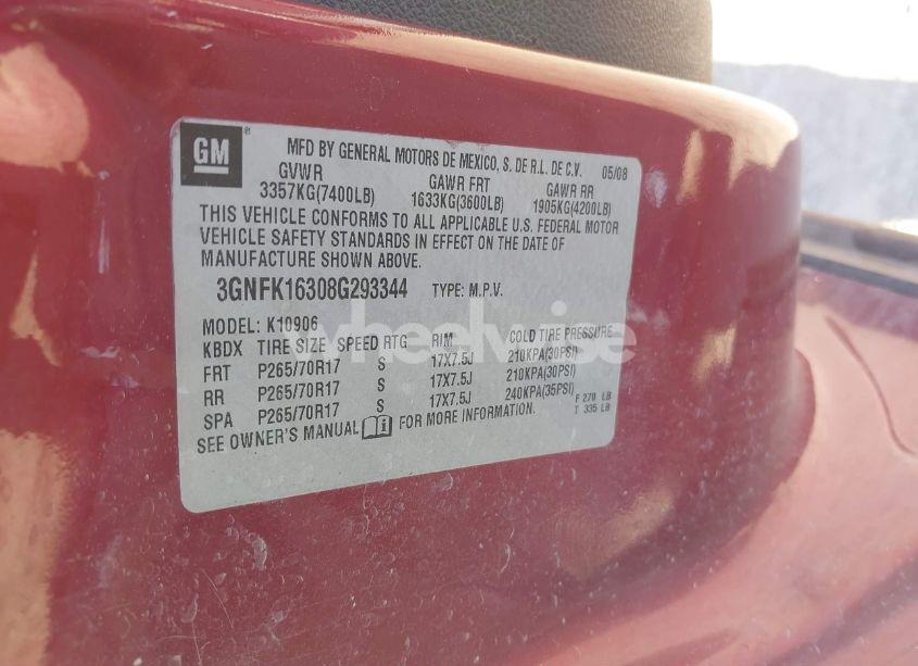 Photo 9 of 2008 Chevrolet Suburban 1500 LT (VIN 3GNFK16308G293344)