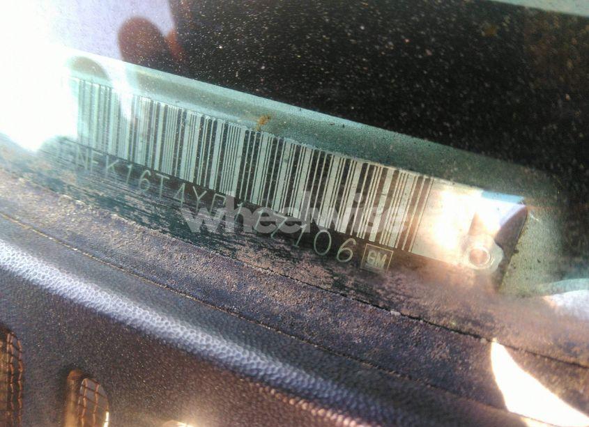 Photo 9 of 2000 Chevrolet Suburban 1500 LT (VIN 3GNFK16T4YG117106)