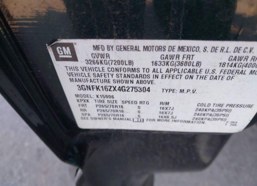 Photo 9 of 2004 Chevrolet Suburban 1500 LS (VIN 3GNFK16ZX4G275304)