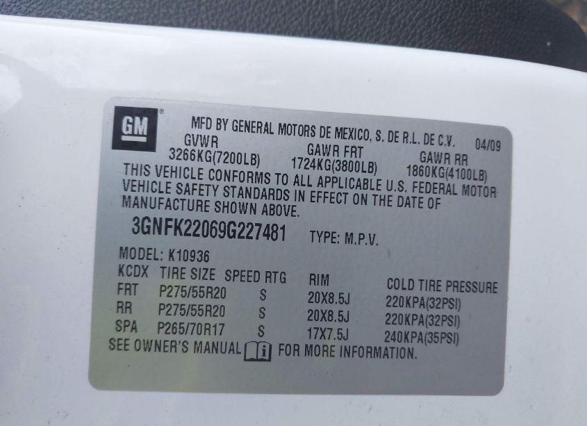 Photo 9 of 2009 Chevrolet Avalanche 1500 LT1 (VIN 3GNFK22069G227481)