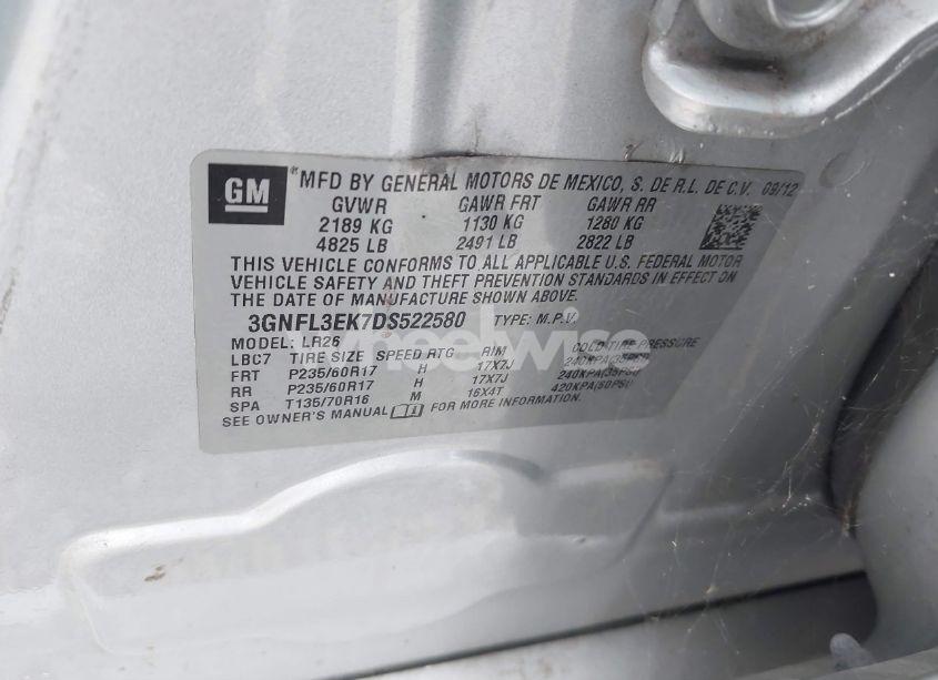 Photo 9 of 2013 Chevrolet Captiva SPORT LT (VIN 3GNFL3EK7DS522580)