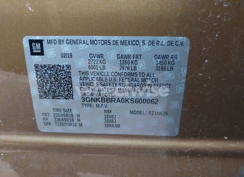 Photo 9 of 2019 Chevrolet Blazer (VIN 3GNKBBRA0KS600062)