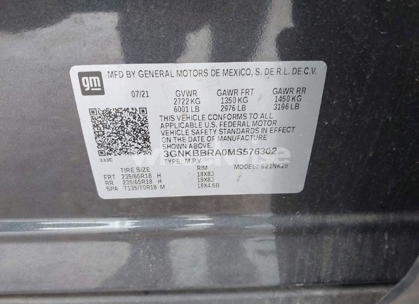 Photo 9 of 2021 Chevrolet Blazer FWD 1LT (VIN 3GNKBBRA0MS576302)