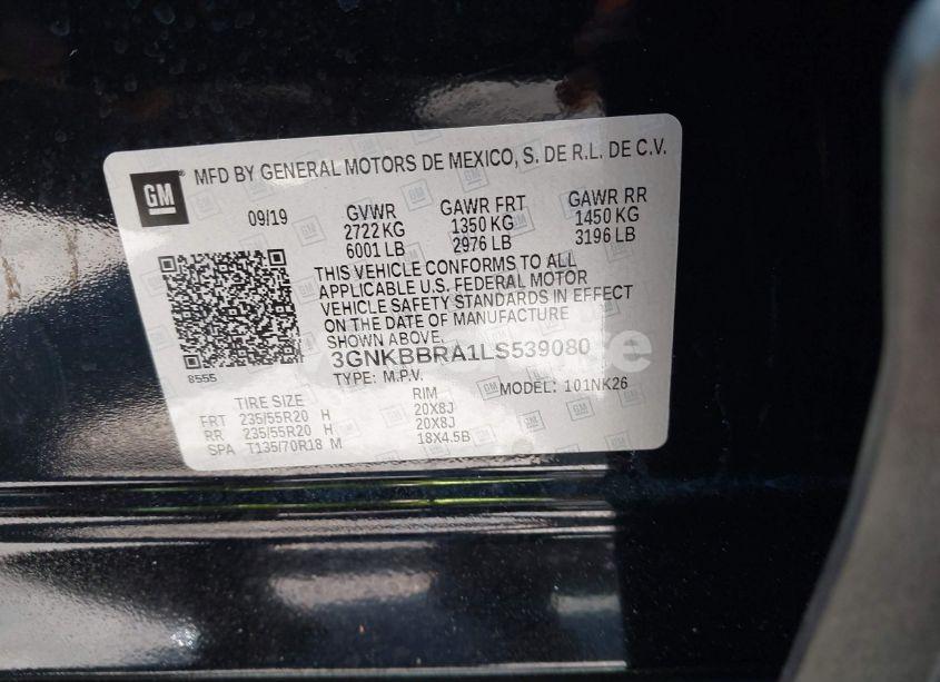 Photo 9 of 2020 Chevrolet Blazer FWD 1LT (VIN 3GNKBBRA1LS539080)