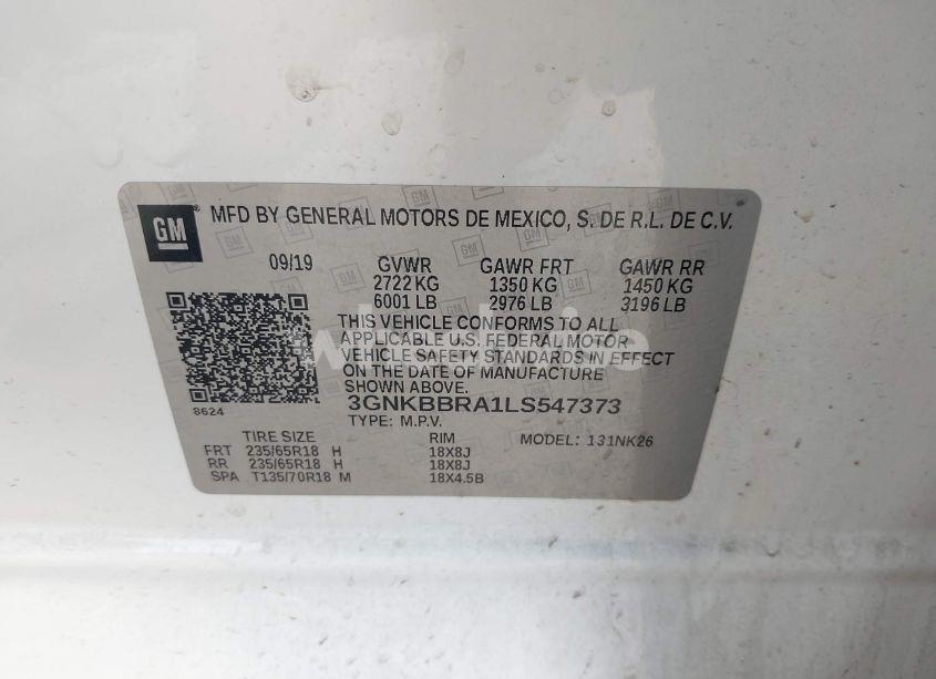 Photo 9 of 2020 Chevrolet Blazer FWD 1LT (VIN 3GNKBBRA1LS547373)