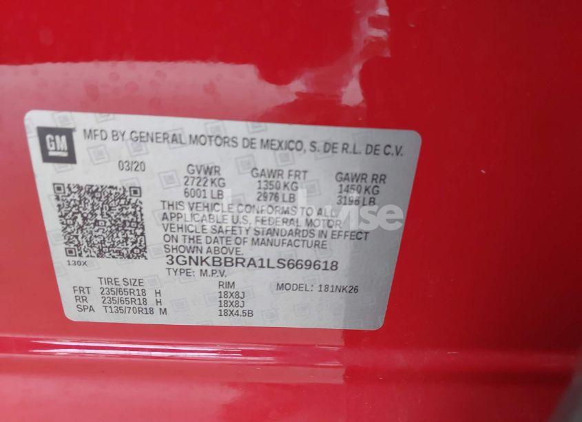 Photo 9 of 2020 Chevrolet Blazer FWD 1LT (VIN 3GNKBBRA1LS669618)