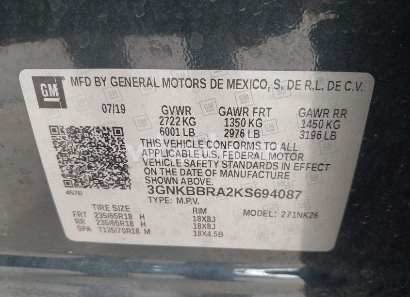 Photo 9 of 2019 Chevrolet Blazer (VIN 3GNKBBRA2KS694087)