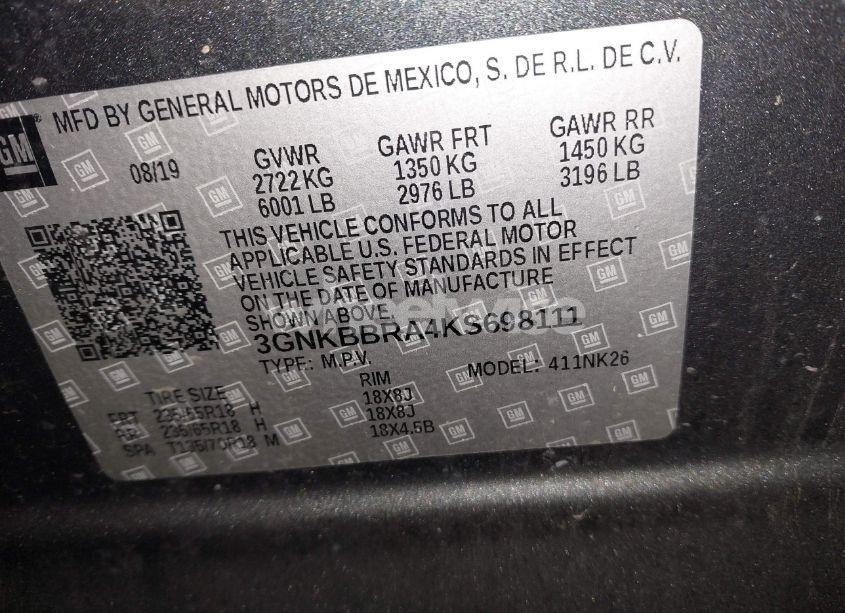 Photo 9 of 2019 Chevrolet Blazer (VIN 3GNKBBRA4KS698111)