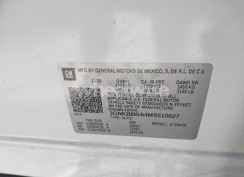 Photo 9 of 2021 Chevrolet Blazer FWD 1LT (VIN 3GNKBBRA4MS510027)