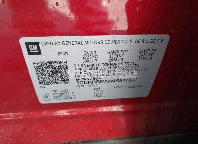 Photo 9 of 2021 Chevrolet Blazer FWD 1LT (VIN 3GNKBBRA4MS547661)