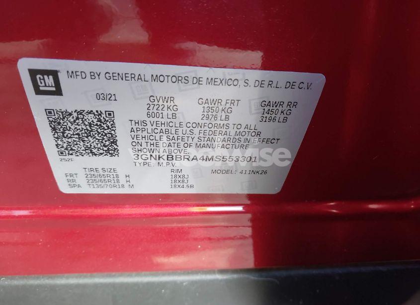 Photo 9 of 2021 Chevrolet Blazer FWD 1LT (VIN 3GNKBBRA4MS553301)