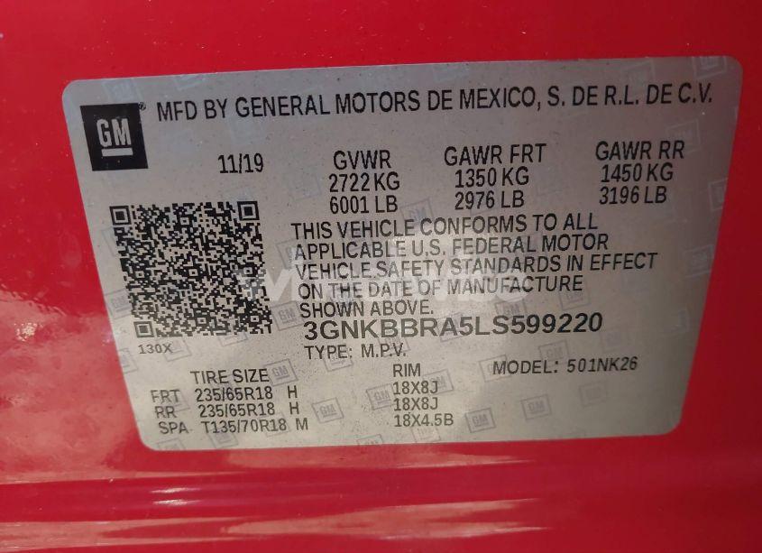 Photo 9 of 2020 Chevrolet Blazer FWD 1LT (VIN 3GNKBBRA5LS599220)