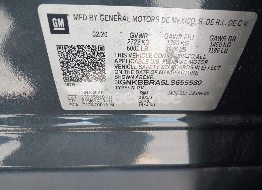 Photo 9 of 2020 Chevrolet Blazer FWD 1LT (VIN 3GNKBBRA5LS655589)