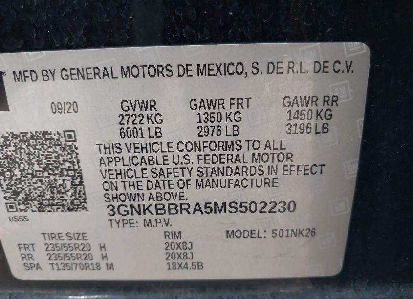 Photo 9 of 2021 Chevrolet Blazer FWD 1LT (VIN 3GNKBBRA5MS502230)