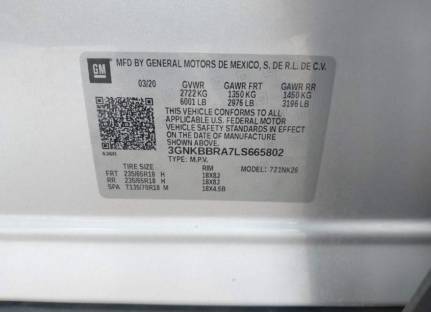 Photo 9 of 2020 Chevrolet Blazer FWD 1LT (VIN 3GNKBBRA7LS665802)