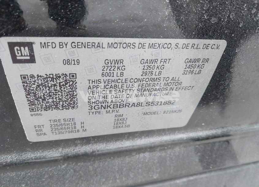 Photo 9 of 2020 Chevrolet Blazer FWD 1LT (VIN 3GNKBBRA8LS531882)