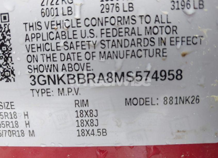 Photo 9 of 2021 Chevrolet Blazer FWD 1LT (VIN 3GNKBBRA8MS574958)