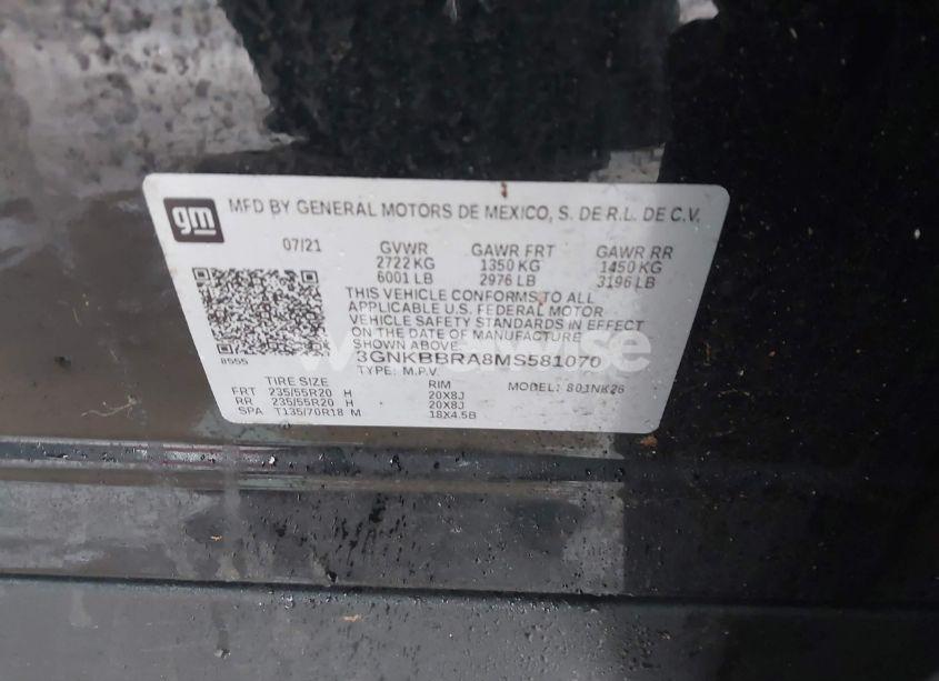 Photo 9 of 2021 Chevrolet Blazer FWD 1LT (VIN 3GNKBBRA8MS581070)