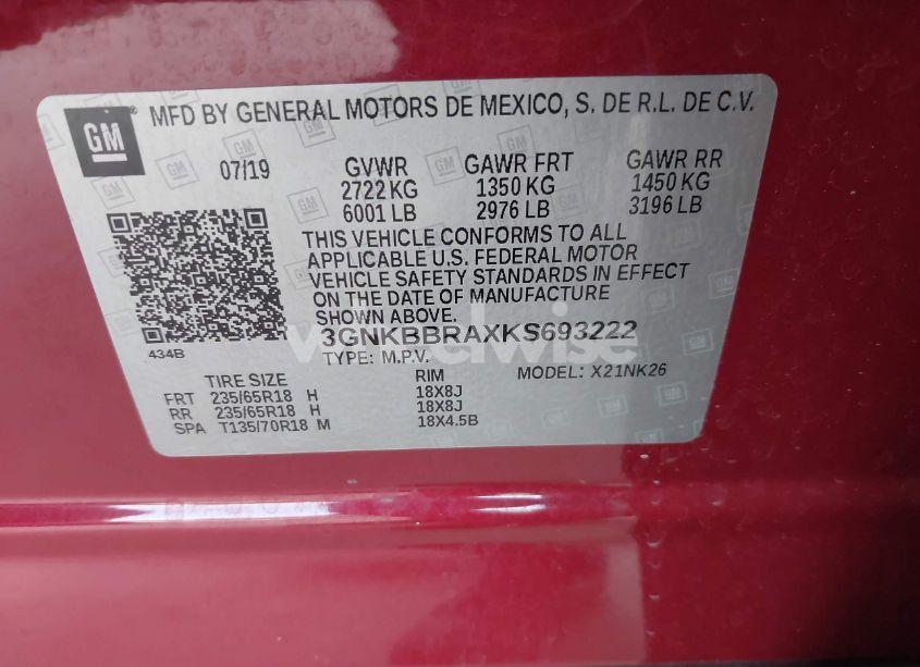 Photo 9 of 2019 Chevrolet Blazer (VIN 3GNKBBRAXKS693222)