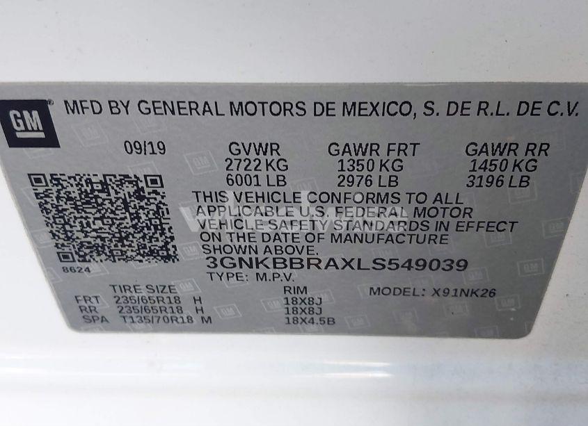 Photo 9 of 2020 Chevrolet Blazer FWD 1LT (VIN 3GNKBBRAXLS549039)