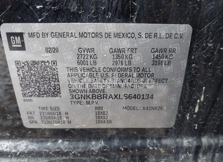 Photo 9 of 2020 Chevrolet Blazer FWD 1LT (VIN 3GNKBBRAXLS640134)