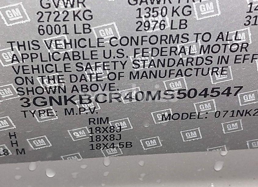 Photo 9 of 2021 Chevrolet Blazer FWD 2LT (VIN 3GNKBCR40MS504547)