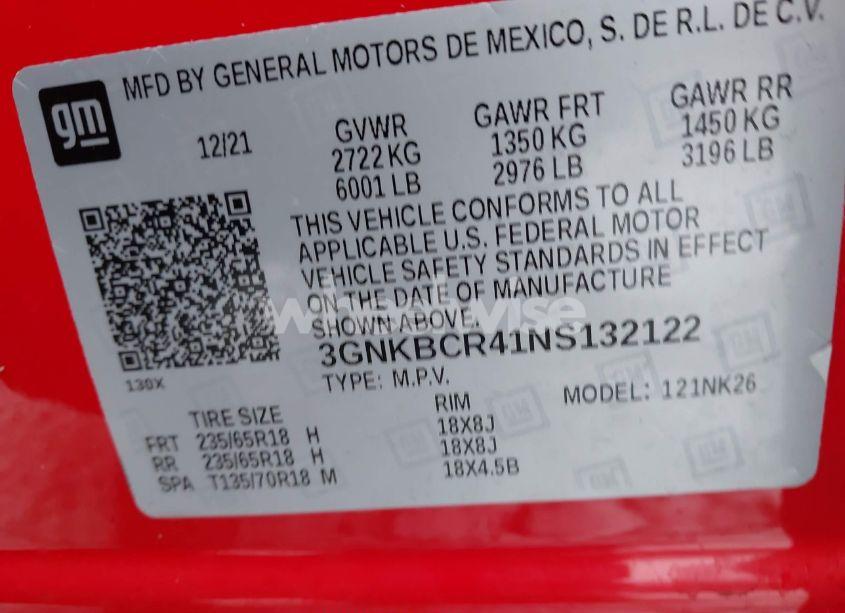 Photo 9 of 2022 Chevrolet Blazer FWD 2LT (VIN 3GNKBCR41NS132122)