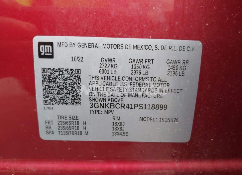 Photo 9 of 2023 Chevrolet Blazer FWD 2LT (VIN 3GNKBCR41PS118899)