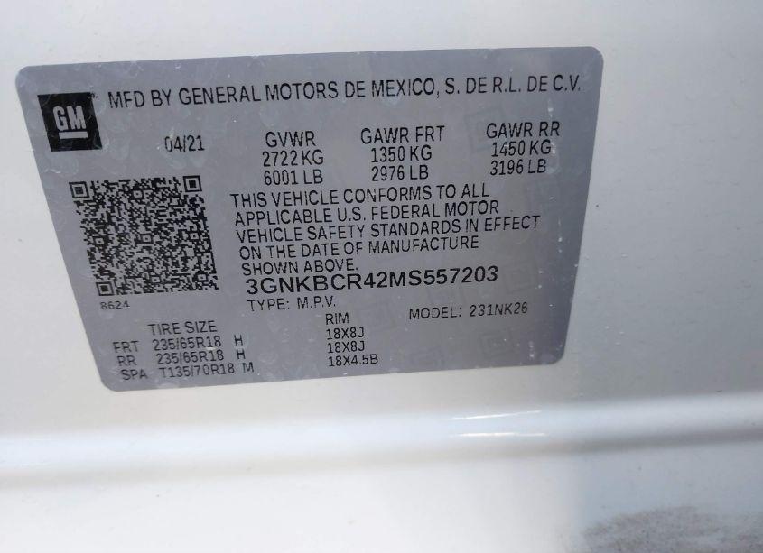 Photo 9 of 2021 Chevrolet Blazer FWD 2LT (VIN 3GNKBCR42MS557203)