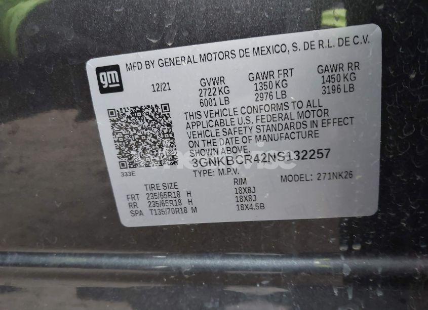 Photo 9 of 2022 Chevrolet Blazer FWD 2LT (VIN 3GNKBCR42NS132257)