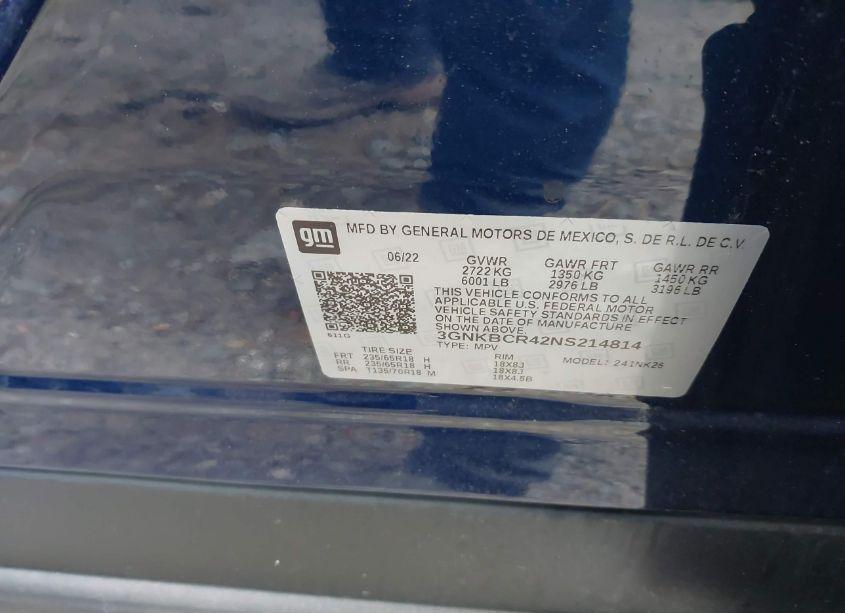 Photo 9 of 2022 Chevrolet Blazer FWD 2LT (VIN 3GNKBCR42NS214814)