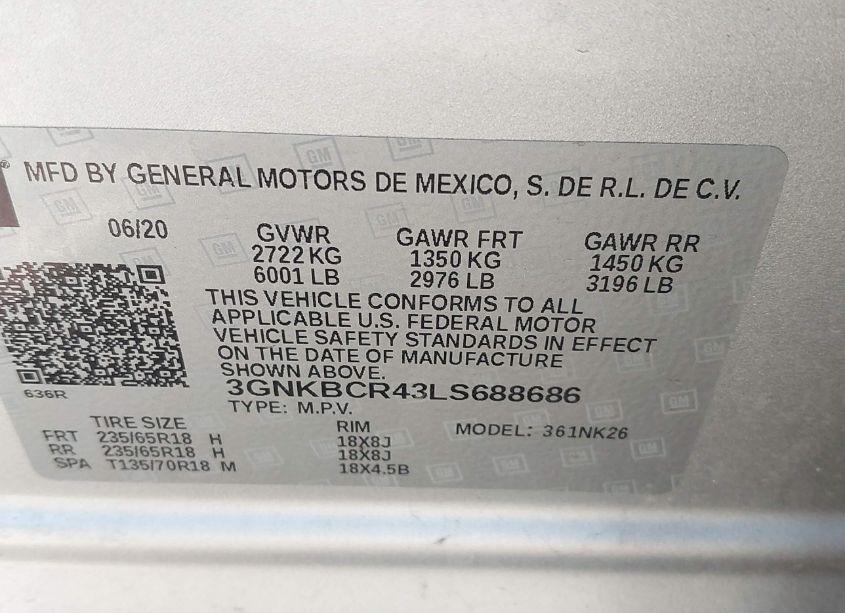 Photo 9 of 2020 Chevrolet Blazer FWD 2LT (VIN 3GNKBCR43LS688686)