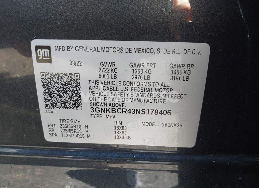 Photo 9 of 2022 Chevrolet Blazer FWD 2LT (VIN 3GNKBCR43NS178406)