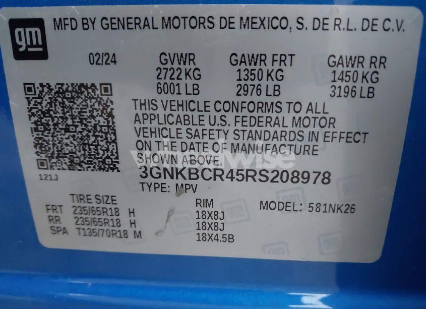 Photo 9 of 2024 Chevrolet Blazer FWD 2LT (VIN 3GNKBCR45RS208978)