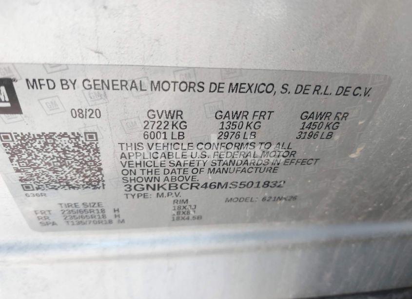 Photo 9 of 2021 Chevrolet Blazer FWD 2LT (VIN 3GNKBCR46MS501832)