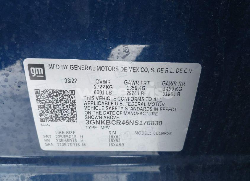 Photo 9 of 2022 Chevrolet Blazer FWD 2LT (VIN 3GNKBCR46NS176830)