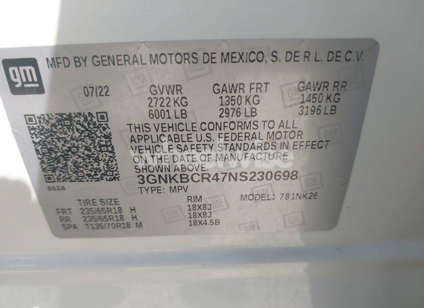 Photo 9 of 2022 Chevrolet Blazer FWD 2LT (VIN 3GNKBCR47NS230698)