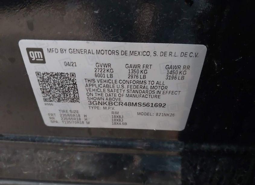 Photo 9 of 2021 Chevrolet Blazer FWD 2LT (VIN 3GNKBCR48MS561692)