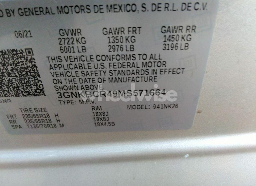 Photo 9 of 2021 Chevrolet Blazer FWD 2LT (VIN 3GNKBCR49MS571664)