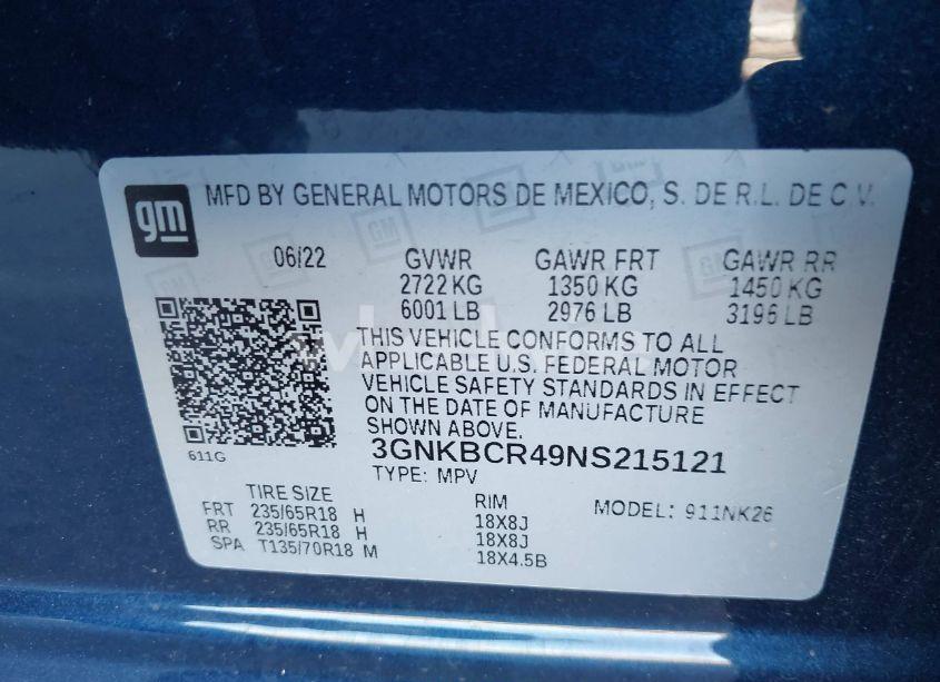 Photo 9 of 2022 Chevrolet Blazer FWD 2LT (VIN 3GNKBCR49NS215121)