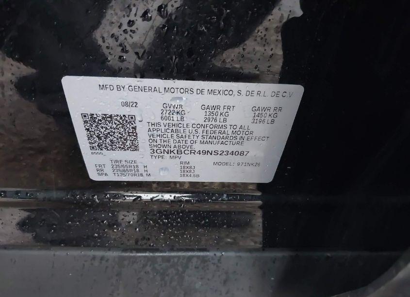 Photo 9 of 2022 Chevrolet Blazer FWD 2LT (VIN 3GNKBCR49NS234087)