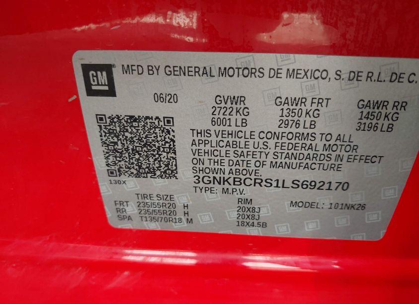 Photo 9 of 2020 Chevrolet Blazer FWD 2LT (VIN 3GNKBCRS1LS692170)