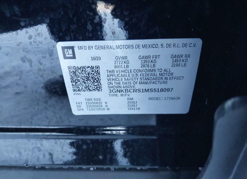 Photo 9 of 2021 Chevrolet Blazer FWD 2LT (VIN 3GNKBCRS1MS518097)