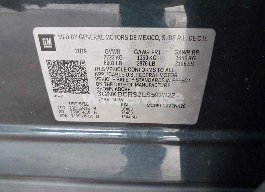 Photo 9 of 2020 Chevrolet Blazer FWD 2LT (VIN 3GNKBCRS2LS592322)