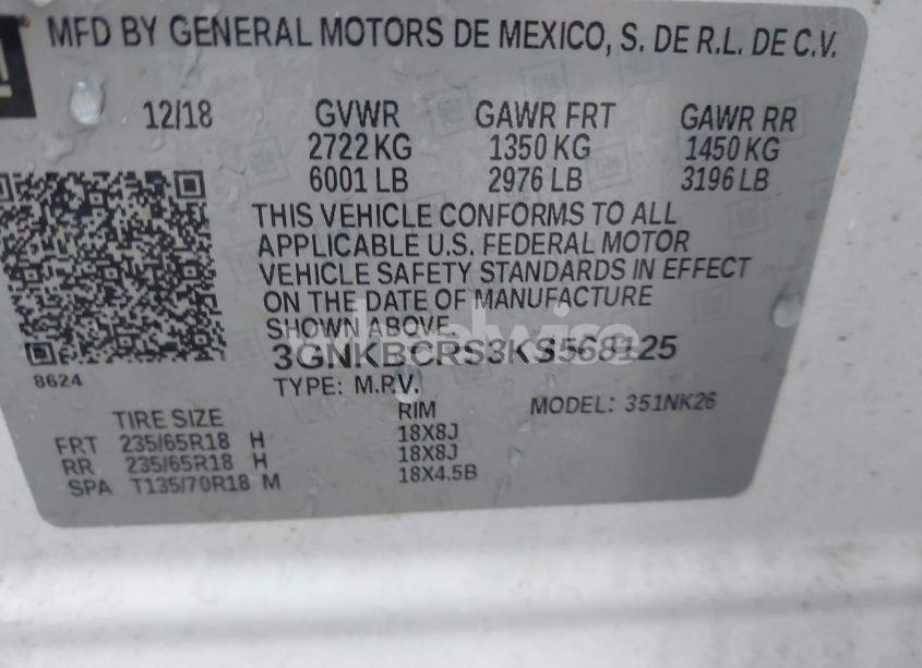 Photo 9 of 2019 Chevrolet Blazer (VIN 3GNKBCRS3KS568125)